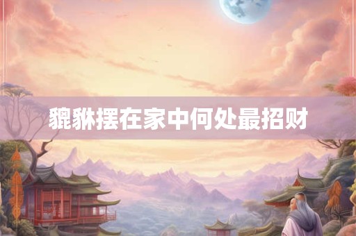 貔貅摆在家中何处最招财