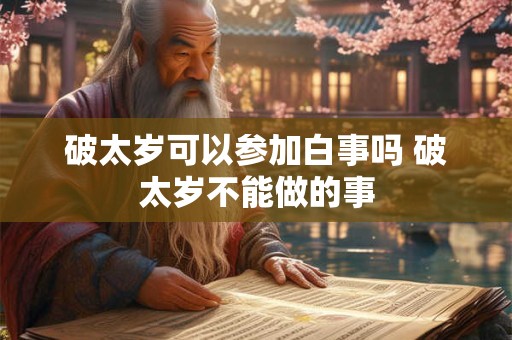 破太岁可以参加白事吗 破太岁不能做的事