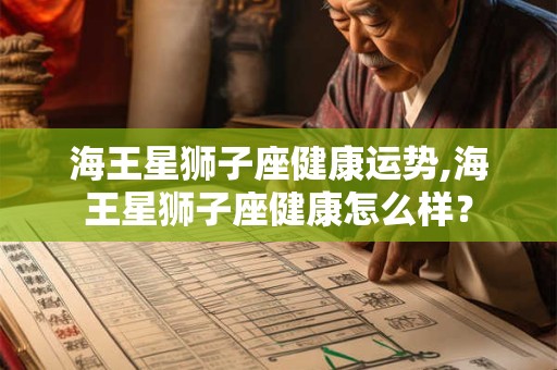 海王星狮子座健康运势,海王星狮子座健康怎么样？