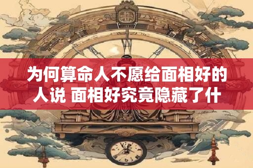 为何算命人不愿给面相好的人说 面相好究竟隐藏了什么