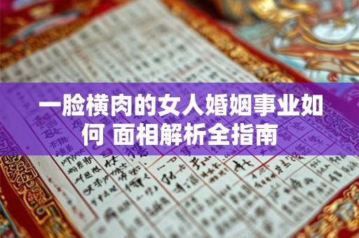 一脸横肉的女人婚姻事业如何 面相解析全指南