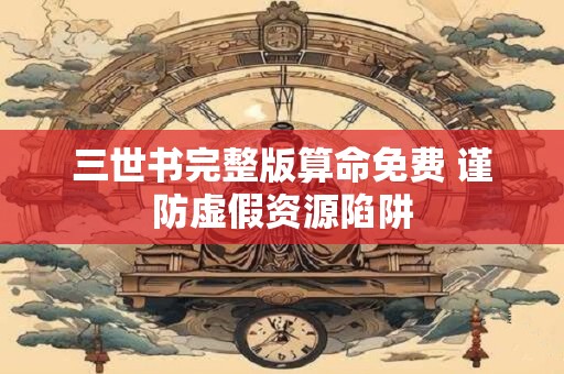 三世书完整版算命免费 谨防虚假资源陷阱