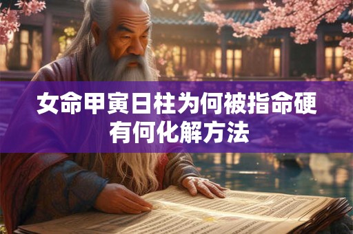 女命甲寅日柱为何被指命硬 有何化解方法