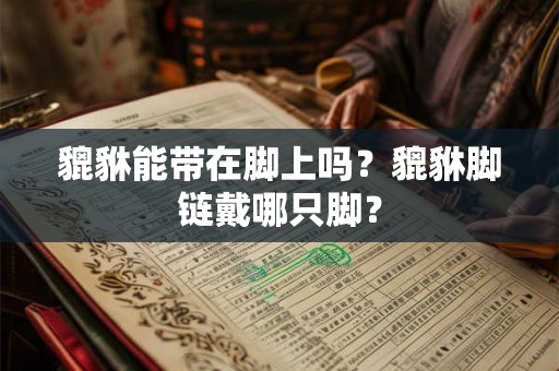 貔貅能带在脚上吗？貔貅脚链戴哪只脚？