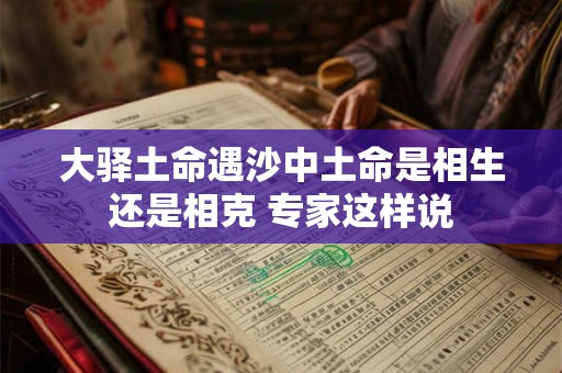 大驿土命遇沙中土命是相生还是相克 专家这样说