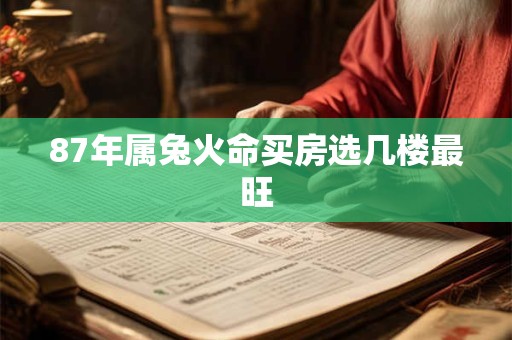 87年属兔火命买房选几楼最旺