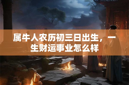属牛人农历初三日出生，一生财运事业怎么样