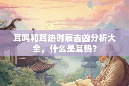 耳鸣和耳热时辰吉凶分析大全，什么是耳热？