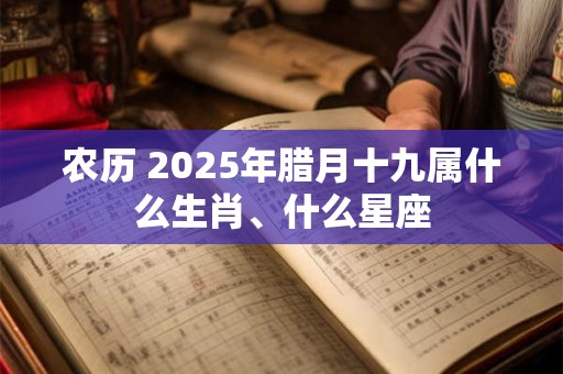 农历 2026年腊月十九属什么生肖、什么星座