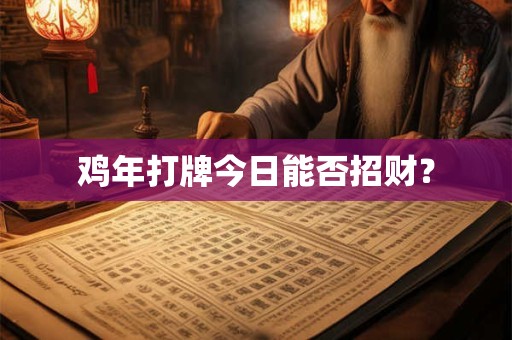 鸡年打牌今日能否招财？