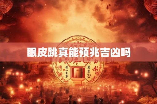 眼皮跳真能预兆吉凶吗