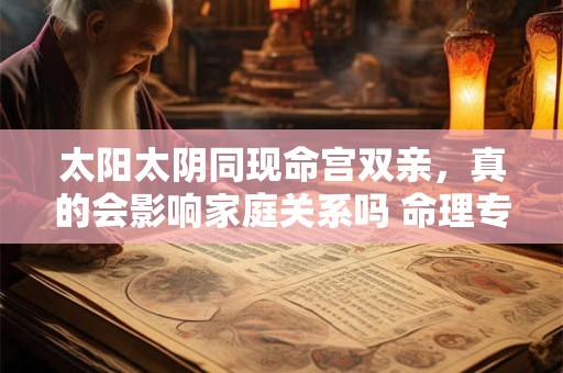 太阳太阴同现命宫双亲，真的会影响家庭关系吗 命理专家深度解析
