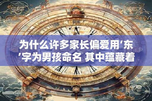 为什么许多家长偏爱用‘东’字为男孩命名 其中蕴藏着怎样的吉祥期许与文化传承 为什么许多家长偏爱用‘东’字为男孩命名 其中蕴藏着怎样的吉祥期许与文化传承