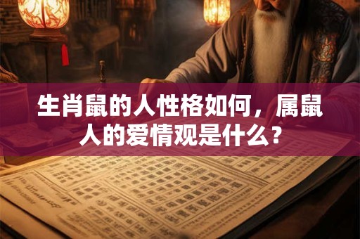 生肖鼠的人性格如何，属鼠人的爱情观是什么？