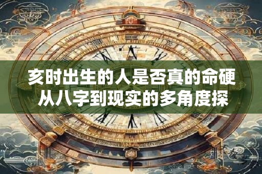 亥时出生的人是否真的命硬 从八字到现实的多角度探讨