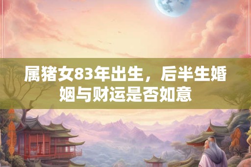 属猪女83年出生，后半生婚姻与财运是否如意