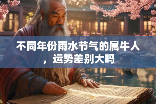 不同年份雨水节气的属牛人，运势差别大吗