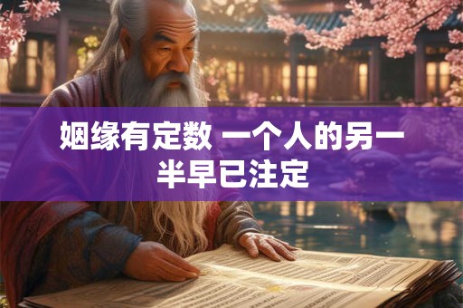 姻缘有定数 一个人的另一半早已注定