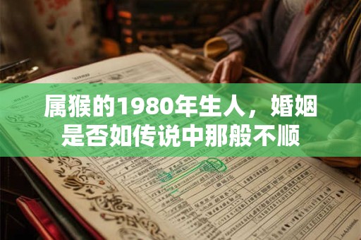 属猴的1980年生人，婚姻是否如传说中那般不顺