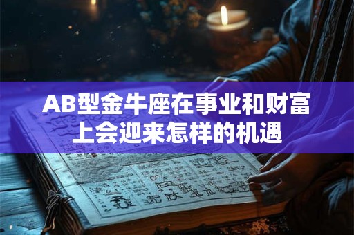 AB型金牛座在事业和财富上会迎来怎样的机遇