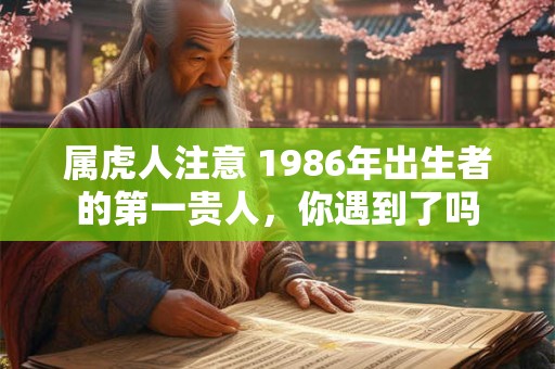 属虎人注意 1986年出生者的第一贵人，你遇到了吗