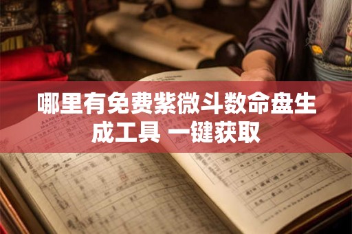 哪里有免费紫微斗数命盘生成工具 一键获取