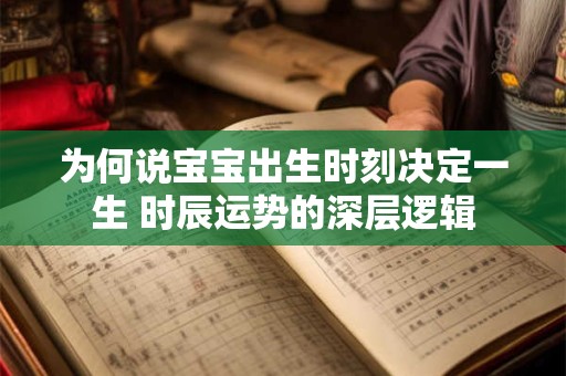 为何说宝宝出生时刻决定一生 时辰运势的深层逻辑