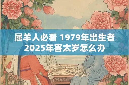 属羊人必看 1979年出生者2025年害太岁怎么办