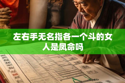 左右手无名指各一个斗的女人是凤命吗