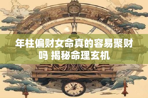 年柱偏财女命真的容易聚财吗 揭秘命理玄机