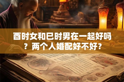 酉时女和巳时男在一起好吗？两个人婚配好不好？