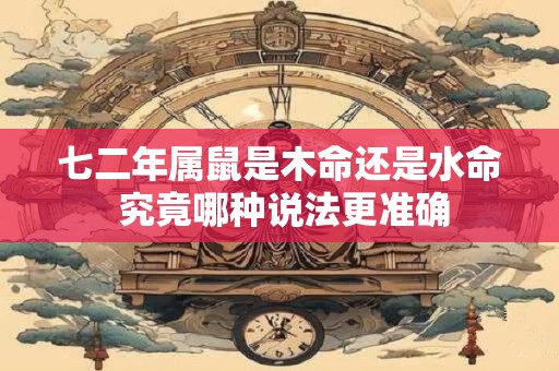 七二年属鼠是木命还是水命 究竟哪种说法更准确