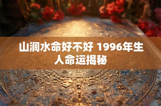 山涧水命好不好 1996年生人命运揭秘