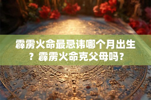霹雳火命最忌讳哪个月出生？霹雳火命克父母吗？