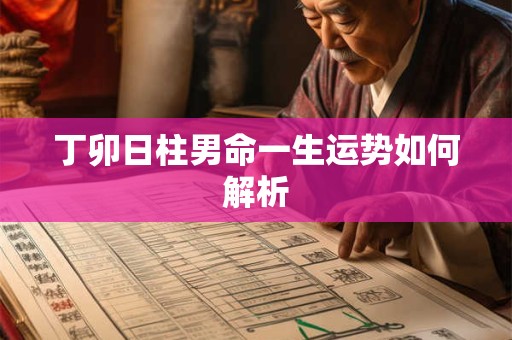 丁卯日柱男命一生运势如何解析