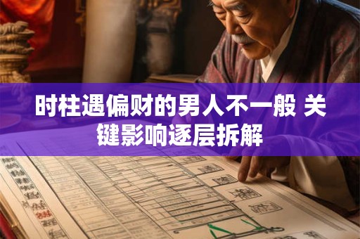 时柱遇偏财的男人不一般 关键影响逐层拆解