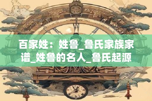 百家姓:姓鲁_鲁氏家族家谱_姓鲁的名人_鲁氏起源 百家姓:姓鲁_鲁氏家族家谱_姓鲁的名人_鲁氏起源