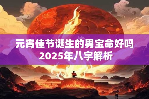 元宵佳节诞生的男宝命好吗 2025年八字解析