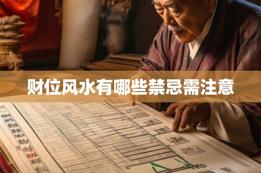 财位风水有哪些禁忌需注意