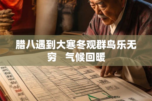 腊八遇到大寒冬观群鸟乐无穷   气候回暖