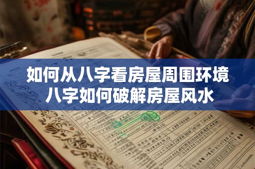 如何从八字看房屋周围环境 八字如何破解房屋风水 如何从八字看房屋周围环境 八字如何破解房屋风水