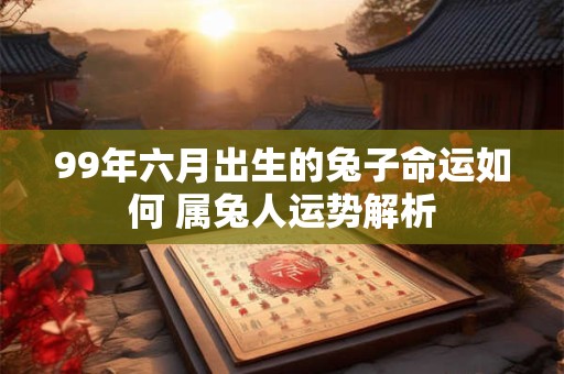 99年六月出生的兔子命运如何 属兔人运势解析