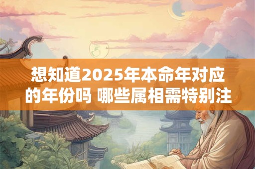想知道2025年本命年对应的年份吗 哪些属相需特别注意