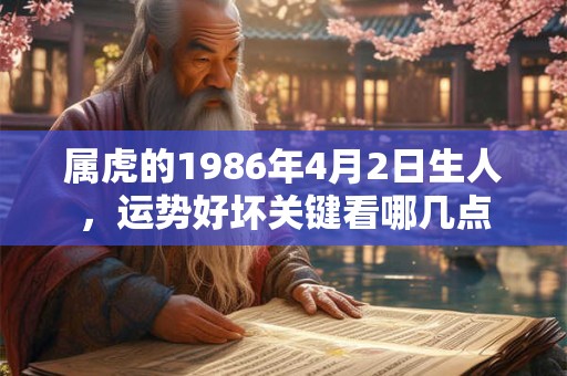 属虎的1986年4月2日生人，运势好坏关键看哪几点