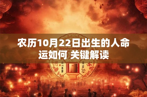 农历10月22日出生的人命运如何 关键解读