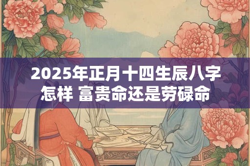 2025年正月十四生辰八字怎样 富贵命还是劳碌命