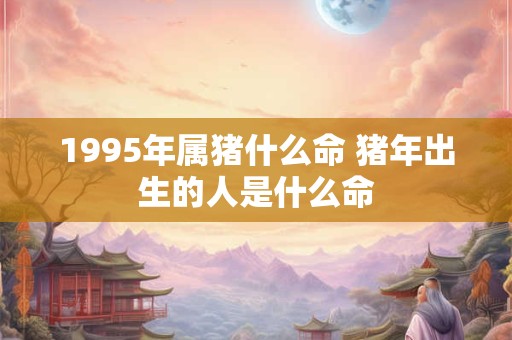 1995年属猪什么命 猪年出生的人是什么命