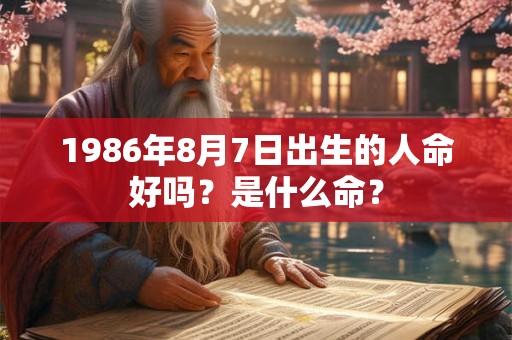 1986年8月7日出生的人命好吗？是什么命？