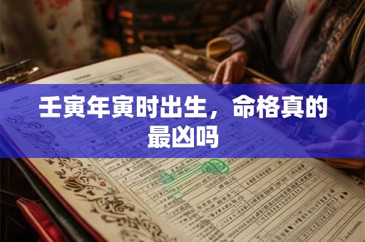 壬寅年寅时出生，命格真的最凶吗