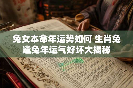 兔女本命年运势如何 生肖兔逢兔年运气好坏大揭秘